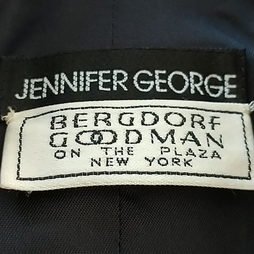 Bergdorf Goodman/Jennifer George Pea Coat Navy Vintage 6 - Picture 3 of 15